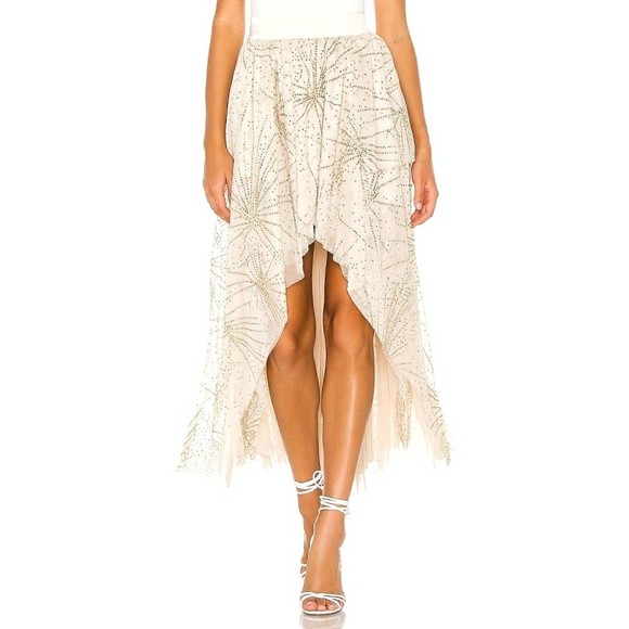 Free People Balletcore Can't Stop The Feeling Star Sparkle Tule Midi Skirt - Picture 2 of 12